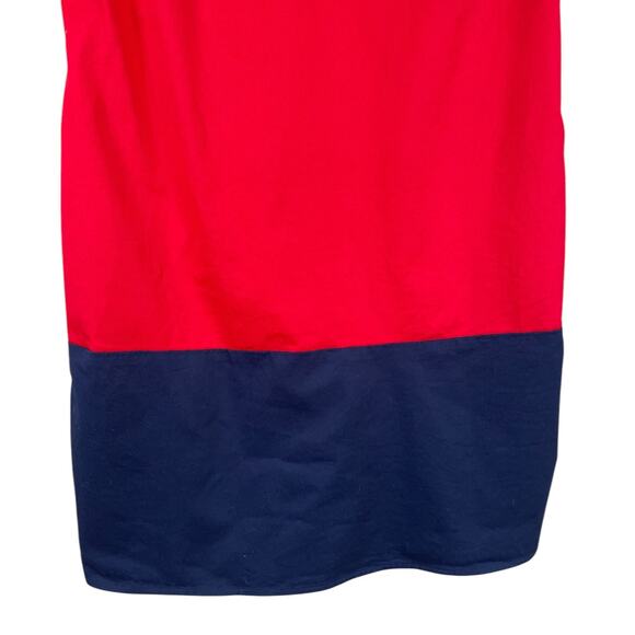 Sail To Sable STS Sleeveless Classic Tunic Cotton Poplin Dress Navy/Red Sz XS - Picture 3 of 7